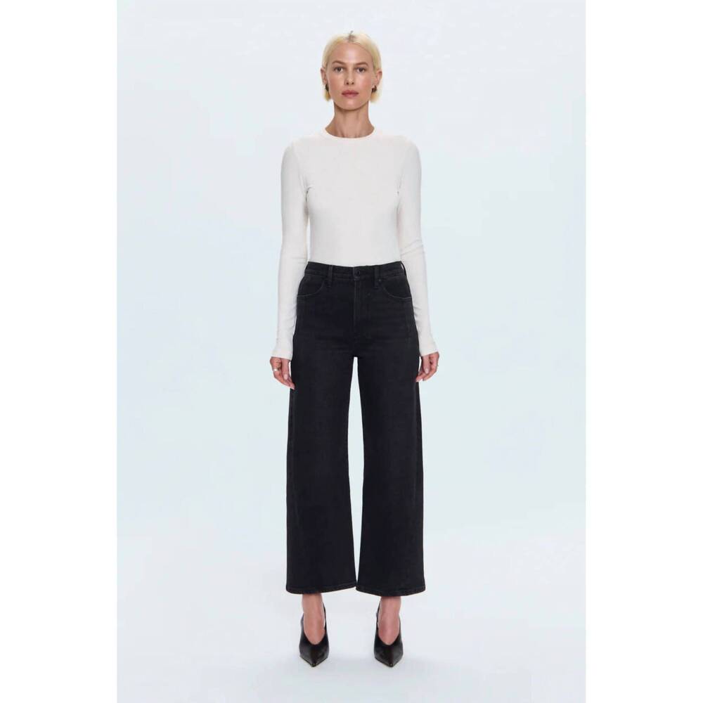 NEW PISTOLA kyra high rise bowed ankle pants in jet set